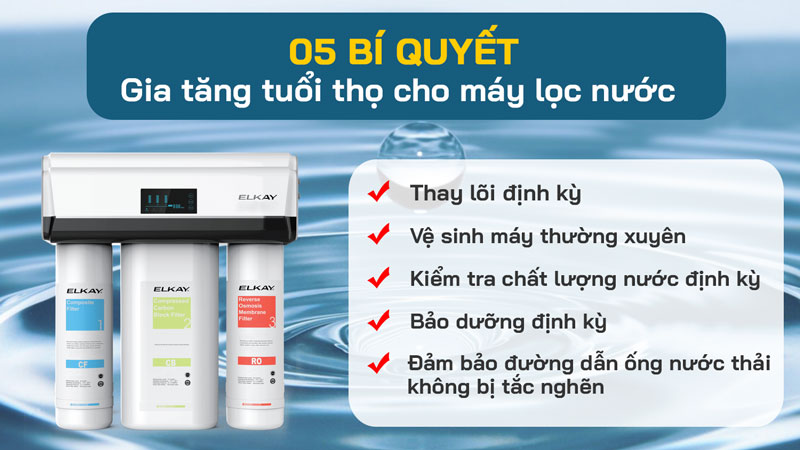 5 Bí Quyết Giúp Gia Tăng Tuổi Thọ Máy Lọc Nước